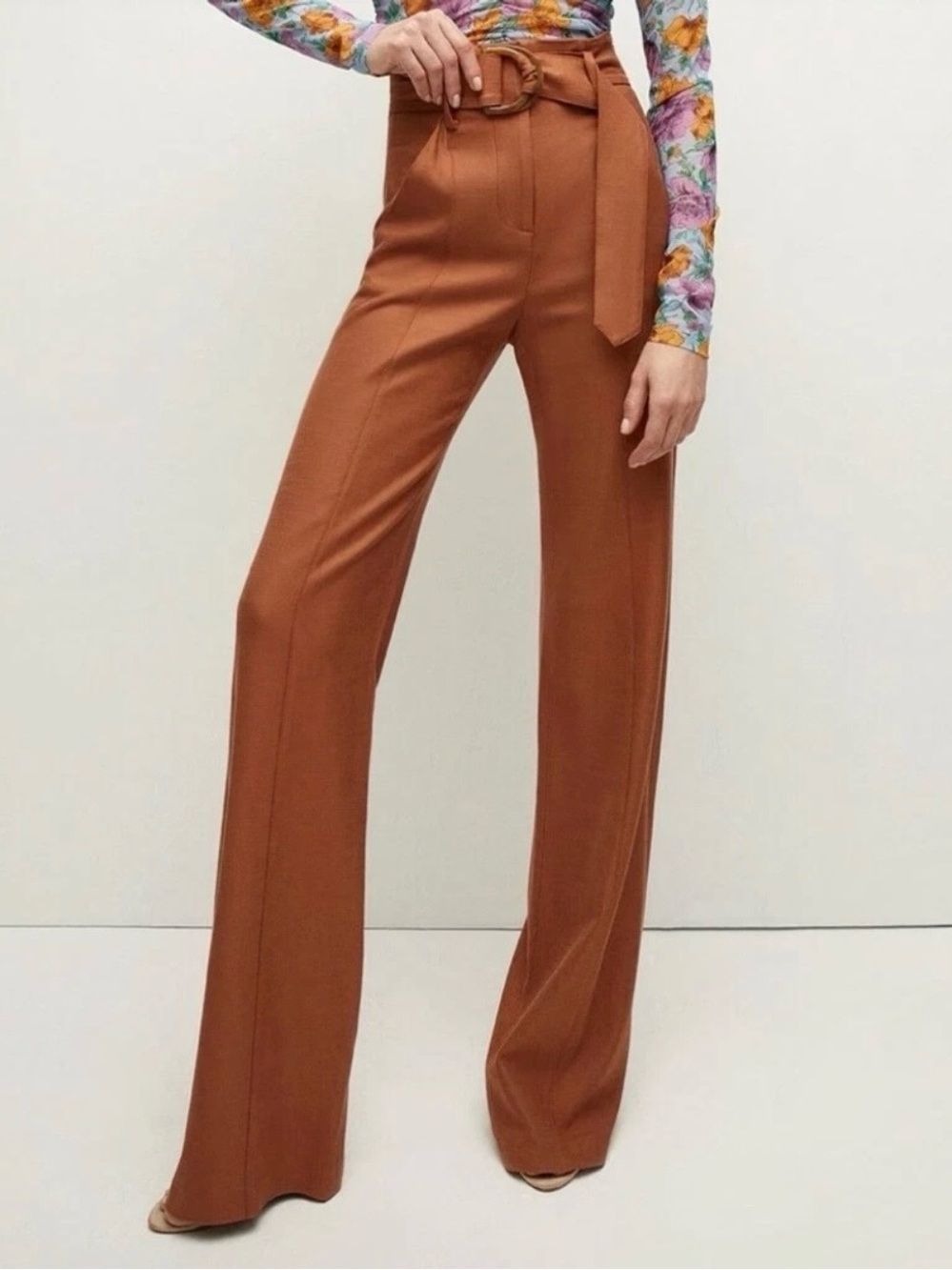 Veronica Beard Wide-Leg Twill High-Waist Sunny Pant Size 0